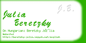 julia beretzky business card